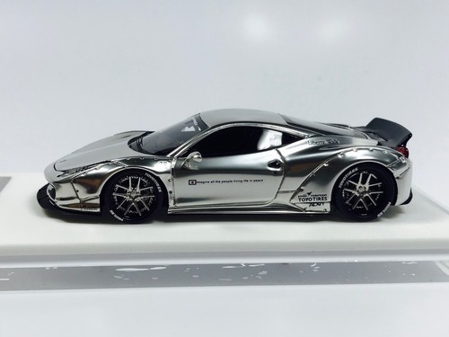 Pre-owned Dolce & Gabbana 1/43 D&g Ms Davis & Giovanni Lb Widebody Ferrari 458 Chrome Silver