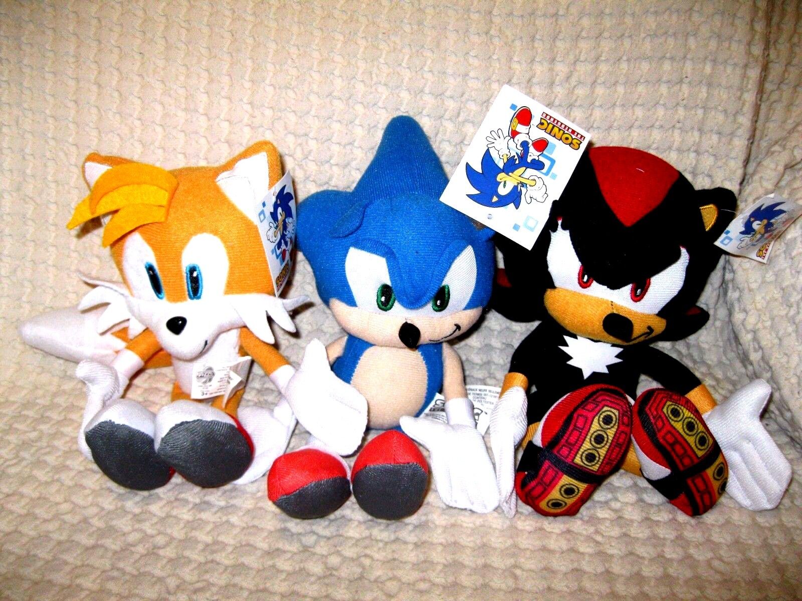 Sonic The Hedgehog Tails Shadow Plush 10 12 Combo Plush Trio Set