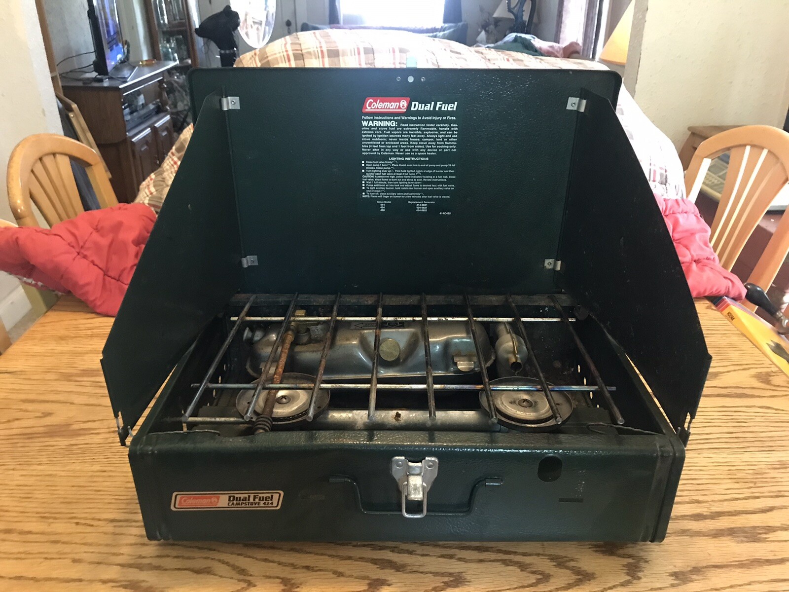 Coleman Model 424 Dual Fuel 2-burner Camp Stove 海外 即決