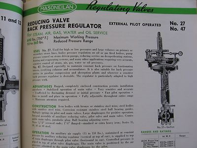 Masoneilan catalog Mason-Neilan Regulator Co. Asbestos Packing Control Valves