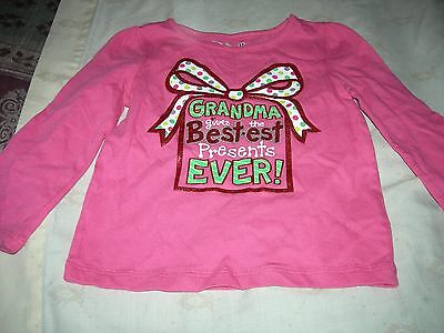 girl pink long sleeved shirt + Holiday +new Grandma gives best presents+