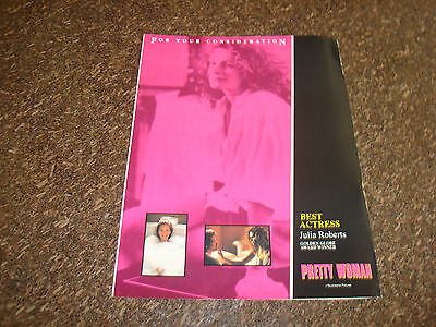 PRETTY WOMAN 1990 Oscar ad with Julia Roberts for Best Actress, Richard