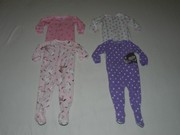 Lot Of 4 Toddler Girls Sleepers Carter's Size 24 Months, 2T