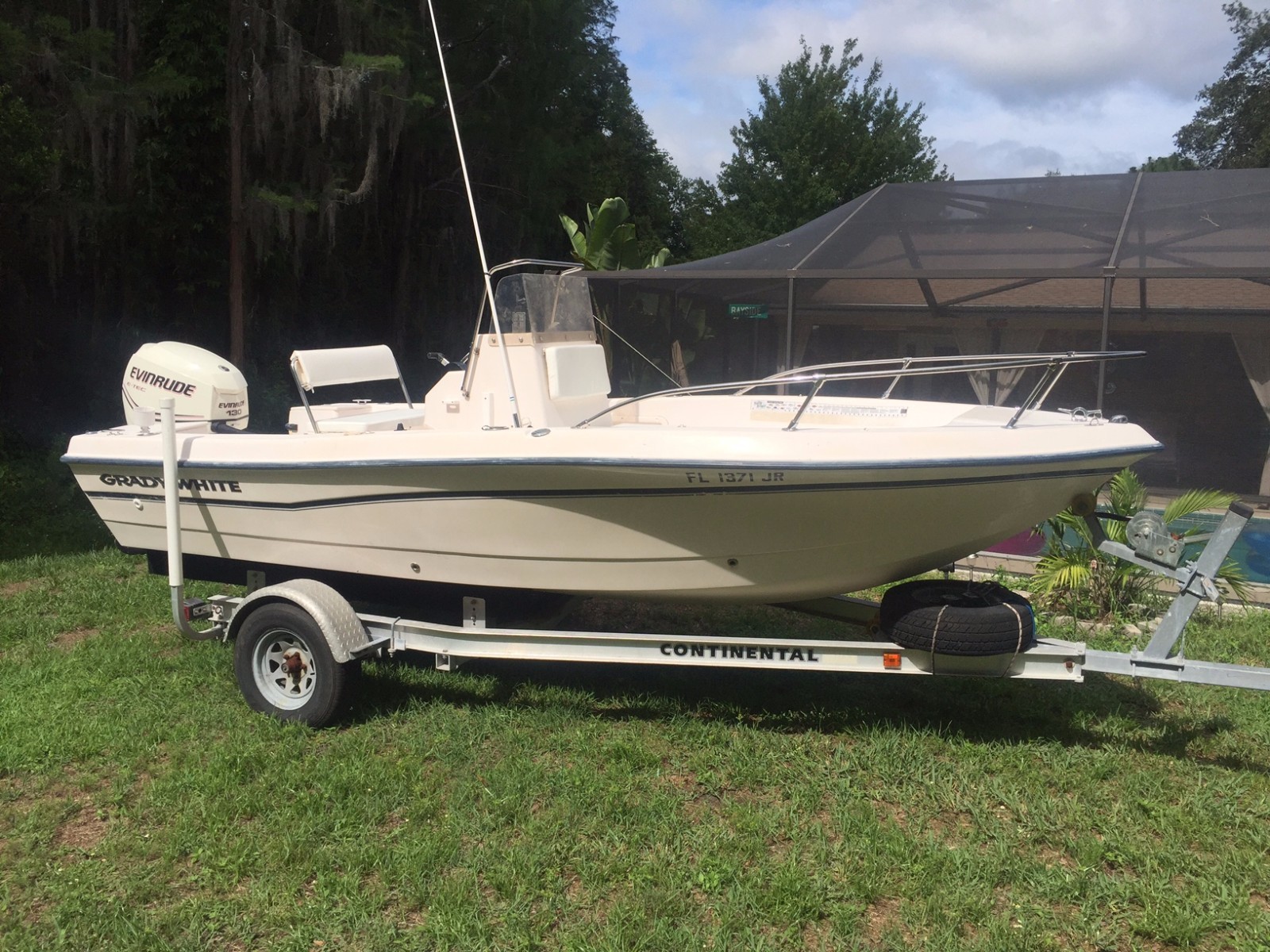 1997 Grady White 175 center console 2010 Evinrude E-tec 130 hp Aluminum trailer