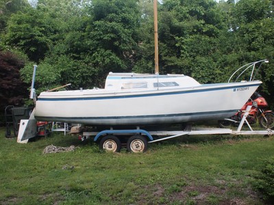 1973 O'Day 22 Shoal Draft Keel Sailboat With Trailer