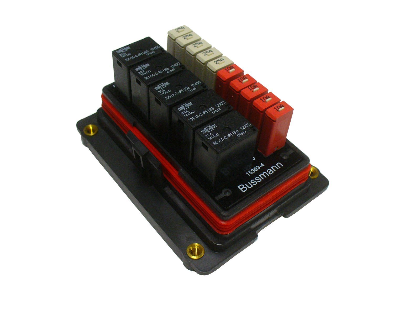 Bussman RTMR Waterproof Fuse Relay Panel Box PDM 12V Car ... bussmann fuse and relay box 