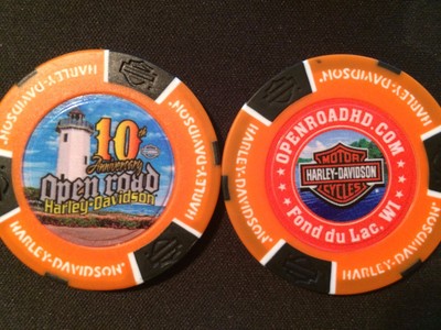Orange /& Black Harley Davidson Poker Chip /"Panama City Beach/" Florida
