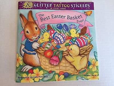 THE BEST EASTER BASKET EVER! PAPERBACK BOOK WITH 20 GLITTER TATTOO STICKERS