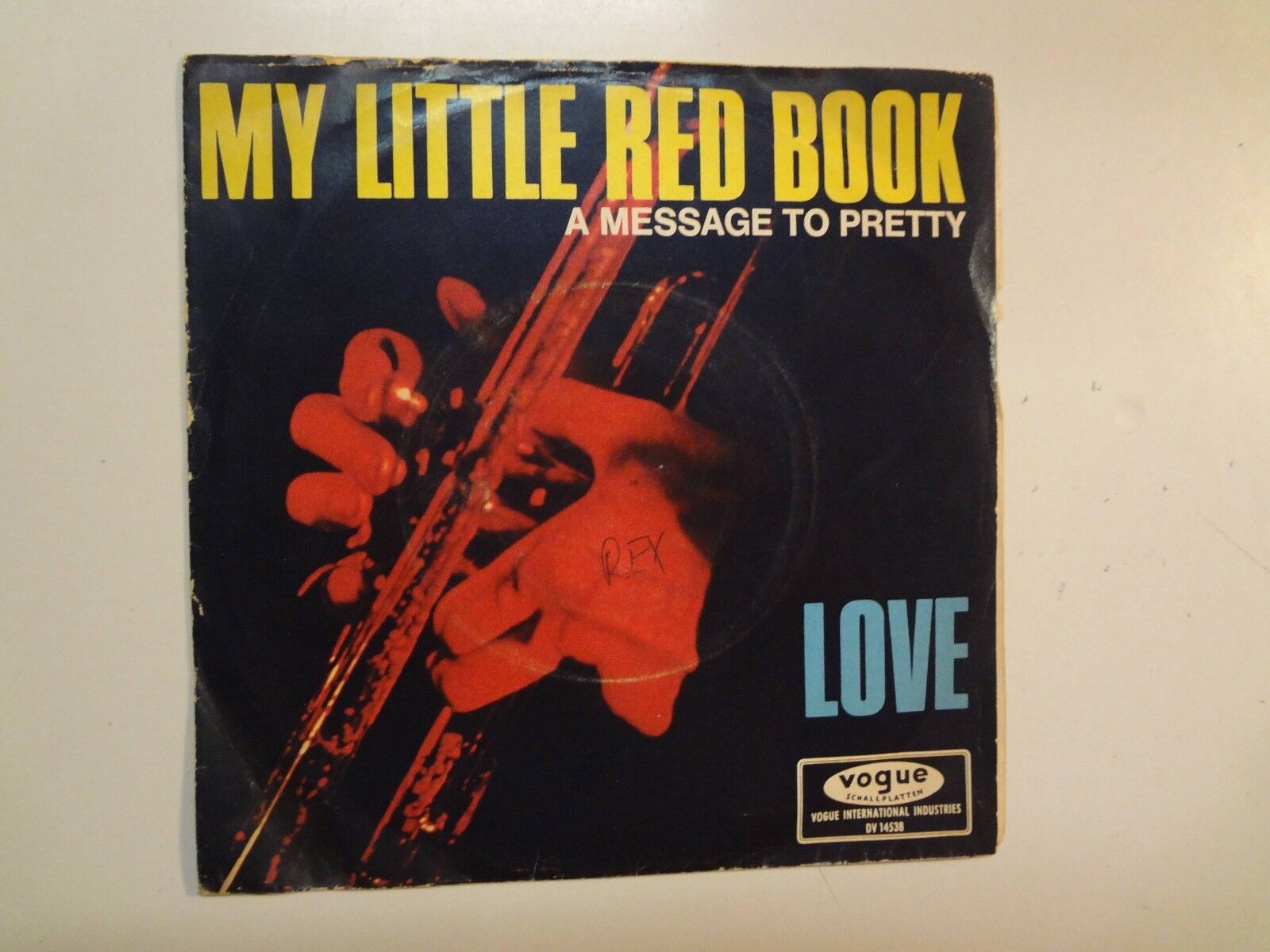 LOVE: (w/Arthur Lee) My Little Red Book-Hey Joe-Germany 7" 66 Vogue DV 14538 PSL