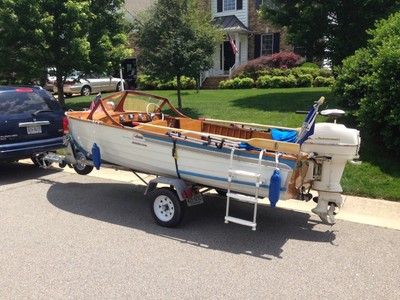 1959 Sorg Wooden Runabout or Fishing Boat -Reserve reduced for the second time
