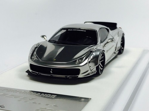 Pre-owned Dolce & Gabbana 1/43 D&g Ms Davis & Giovanni Lb Widebody Ferrari 458 Chrome Silver