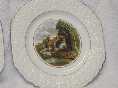 Two Lord Nelson Antique 'Valley Farm' Ware Plates 48111