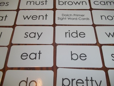 52 laminated Dolch Primer sight word flash ...