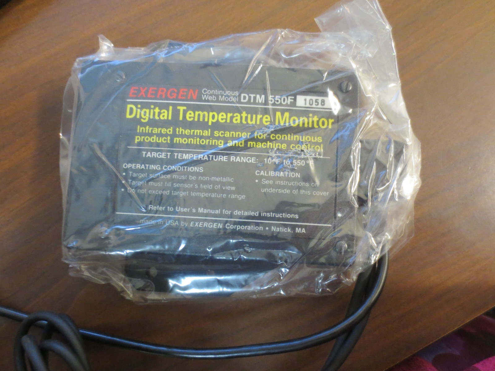 Exergen Infrared Digital Temperature Monitor DTM 550F