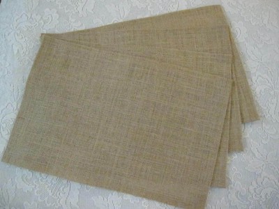 Natural Burlap Placemats Set of 6 Table ...