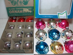 ... Ornaments Shiny Brite USA 2 Boxes OF Christmas Tree Decorations | eBay
