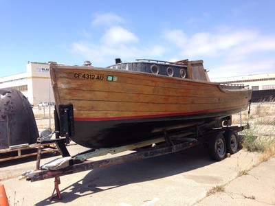 1936 antique wood boat 25ft