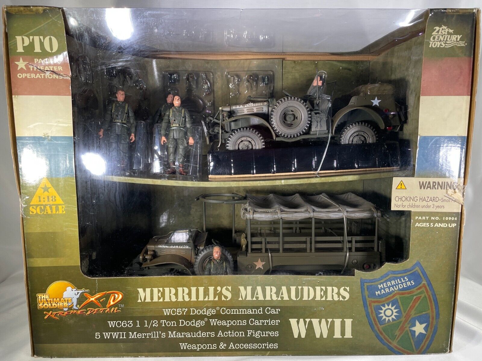 Ultra Rare ULTIMATE SOLDIER 21 CENTURY TOYS MERRILLS WWII MARAUDERS 1/18 NEW IB