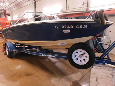 17' Invader V181 OMC In/Outboard Shoreline Trailer T1255687