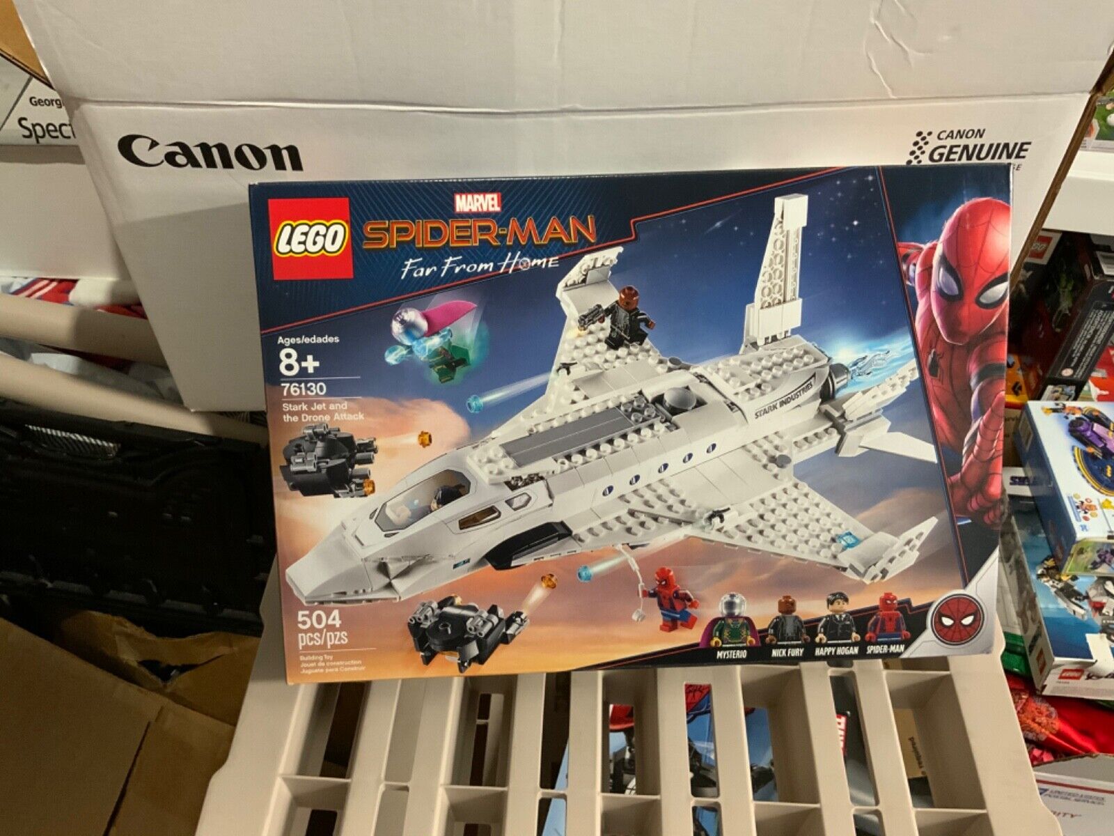 Retired:  LEGO MARVEL SPIDER-MAN FAR FROM HOME STARK JET THE DRONE ATTACK 76130