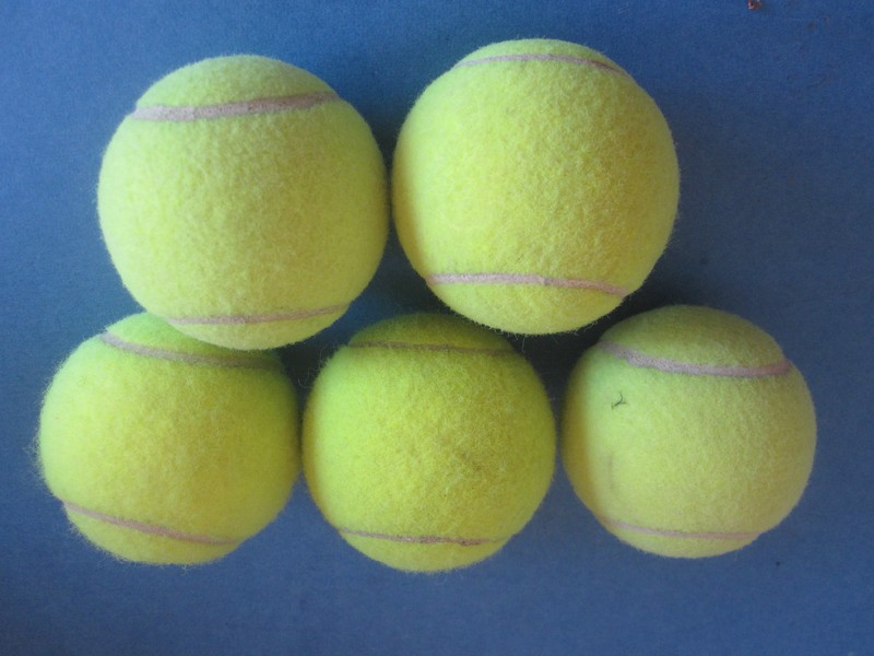 eBay: LOT O 5 FIVE Dead Tennis Balls Dogs F