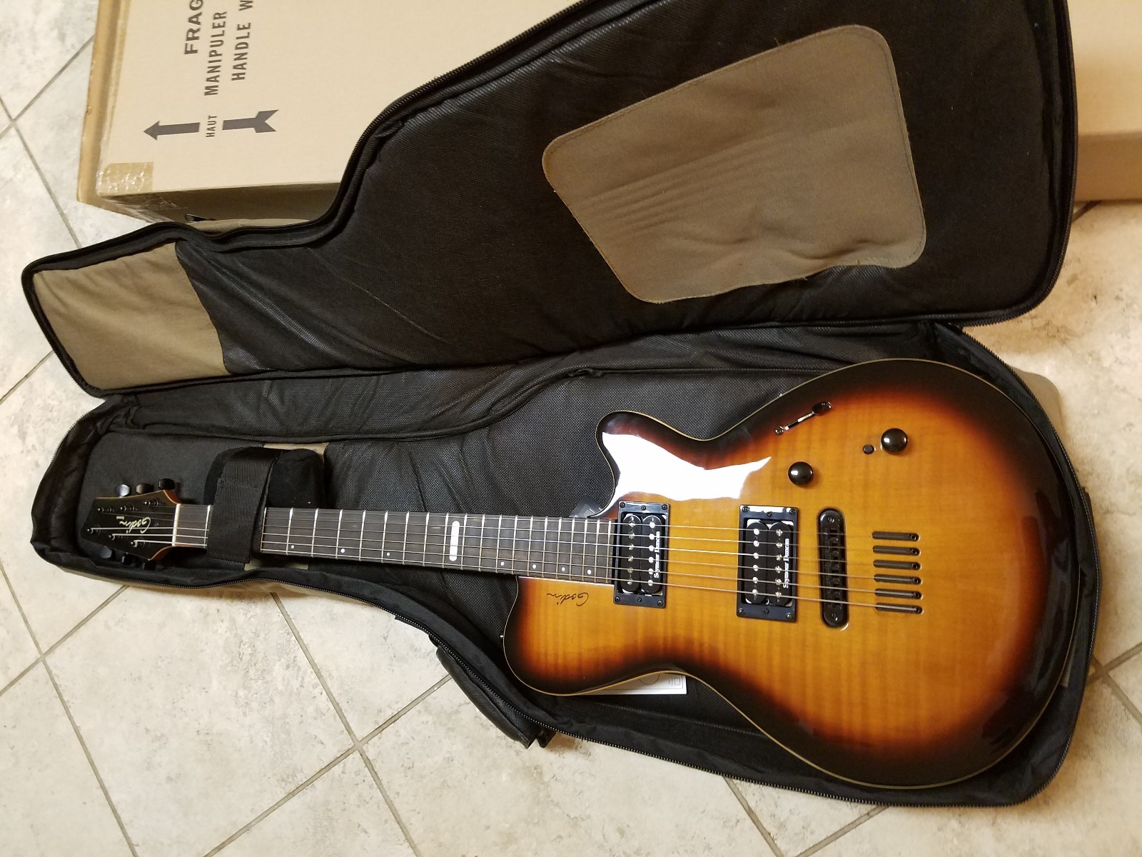 UPC 623501031054 product image for Godin Summit Ct Sunburst Flame Electric Guitar With Gig Bag 31054 | upcitemdb.com