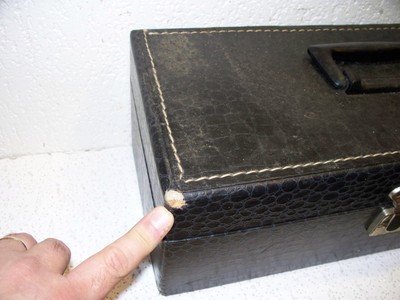 Vintage 8 Track Tape Case Faux Alligator Skin Holds 24 8 Tracks