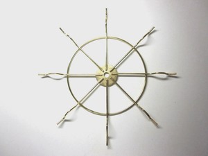 Vintage vintage chandelier repair  part plated steel spokes 8 chandelier  brass repair hooks wheel