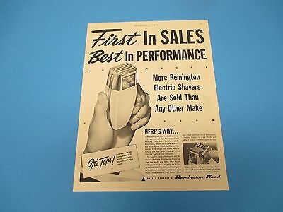 1950 First in Sales, Best in Performance More Remington Electric Shavers, (Best First Electric Razor)