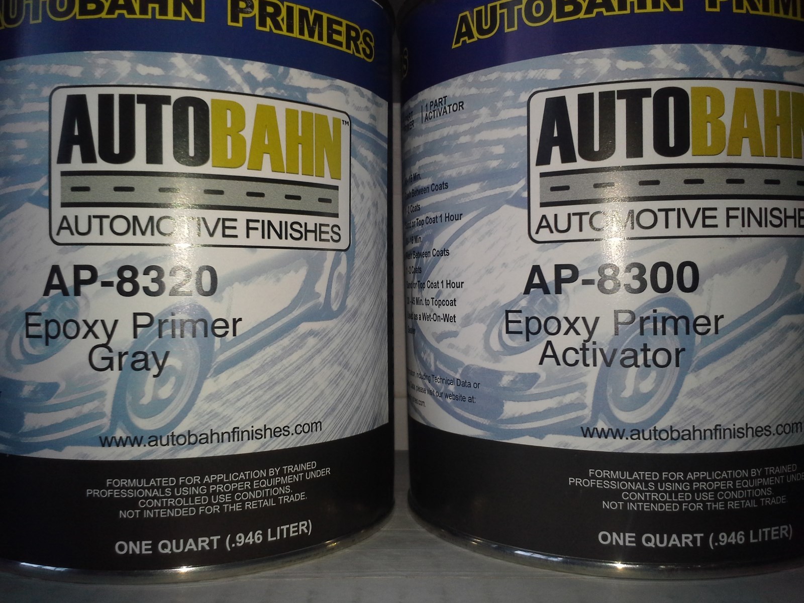 Epoxy Primer / Sealer And Catalyst Gray 2 Quart Kit Direct To Metal Car