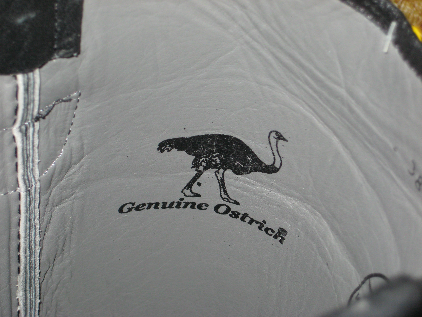 Pre-owned Los Altos Boots Los Altos Black Genuine Ostrich Motorcycle Biker Boot (d) 55t0305