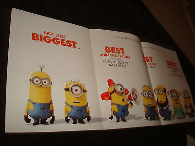 DESPICABLE ME 2 Oscar ad Minions, Best Animated Feature, Steve Carell as