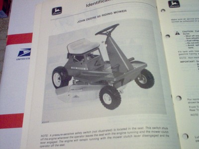 John Deere 65 Riding Lawn Mower Operator's Manual Serial No. 120,000-up