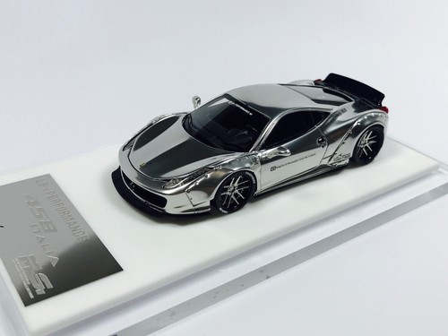 Pre-owned Dolce & Gabbana 1/43 D&g Ms Davis & Giovanni Lb Widebody Ferrari 458 Chrome Silver