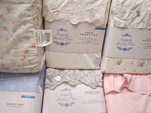 Simply-Shabby-Chic-Sheet-Set-Woodrose-Indigo-Floral-Candy-Pink-Lavender-Calico