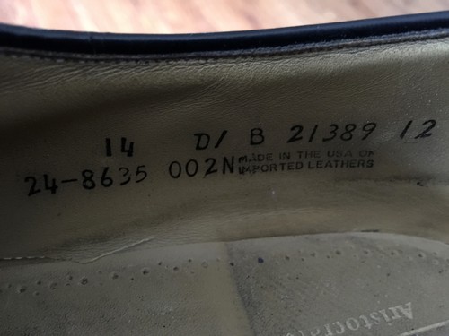 USA Johnston  Murphy Hyde Park II Black Cap Toe Oxford Leather Shoes ...