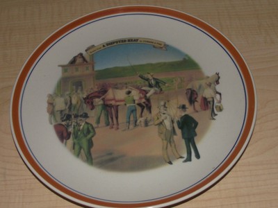 A Disputed Heat Currier & Ives racing horses American Colonies Woodmere plate