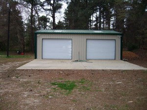 Steel-Metal-2-Car-Garage-Building-Kit-576-sq-workshop-barn ...