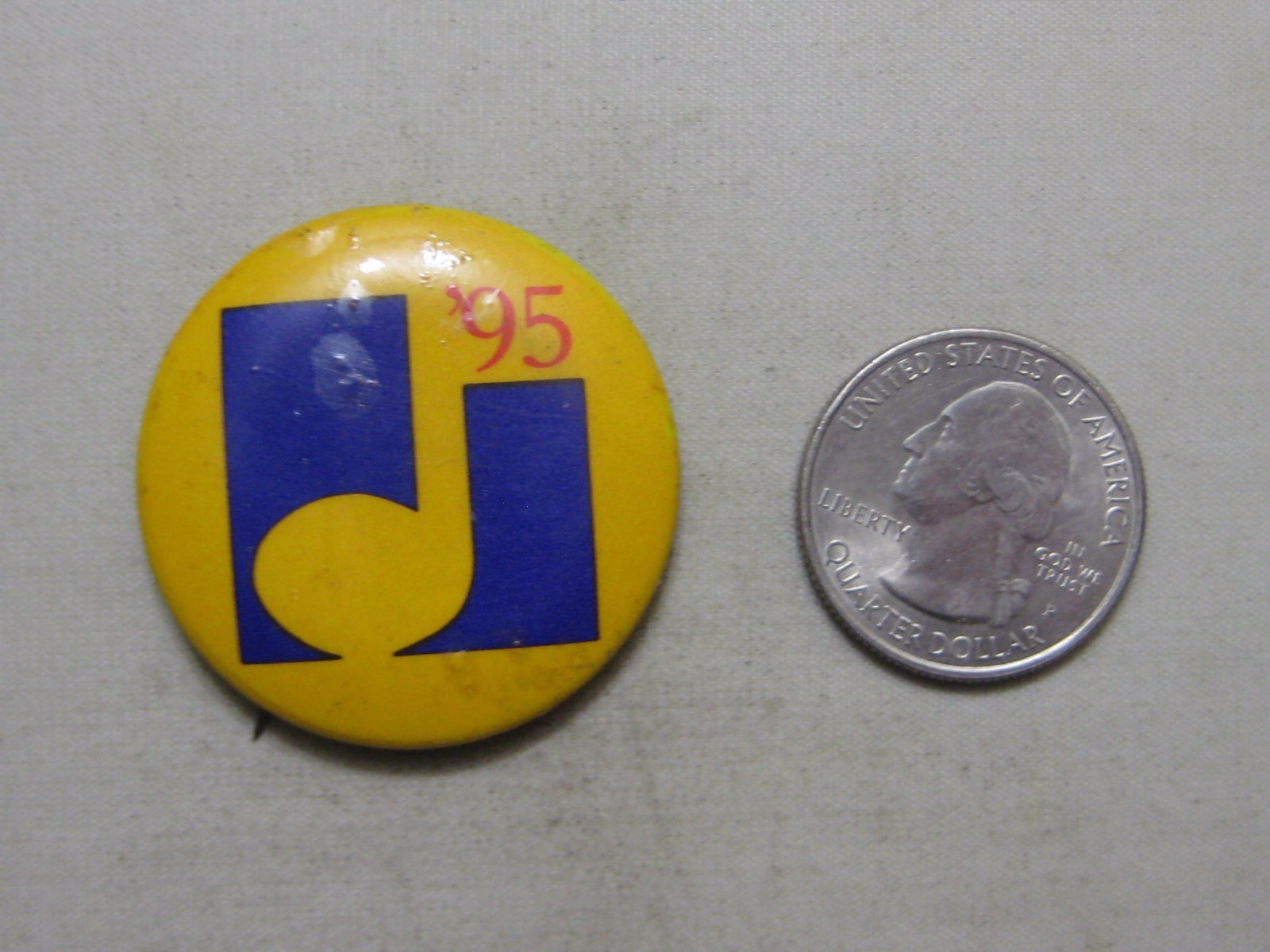 1995 '95 CITY STAGES BIRMINGHAM ALABAMA MUSIC FESTIVAL PIN BUTTON PINBACK ~AS IS