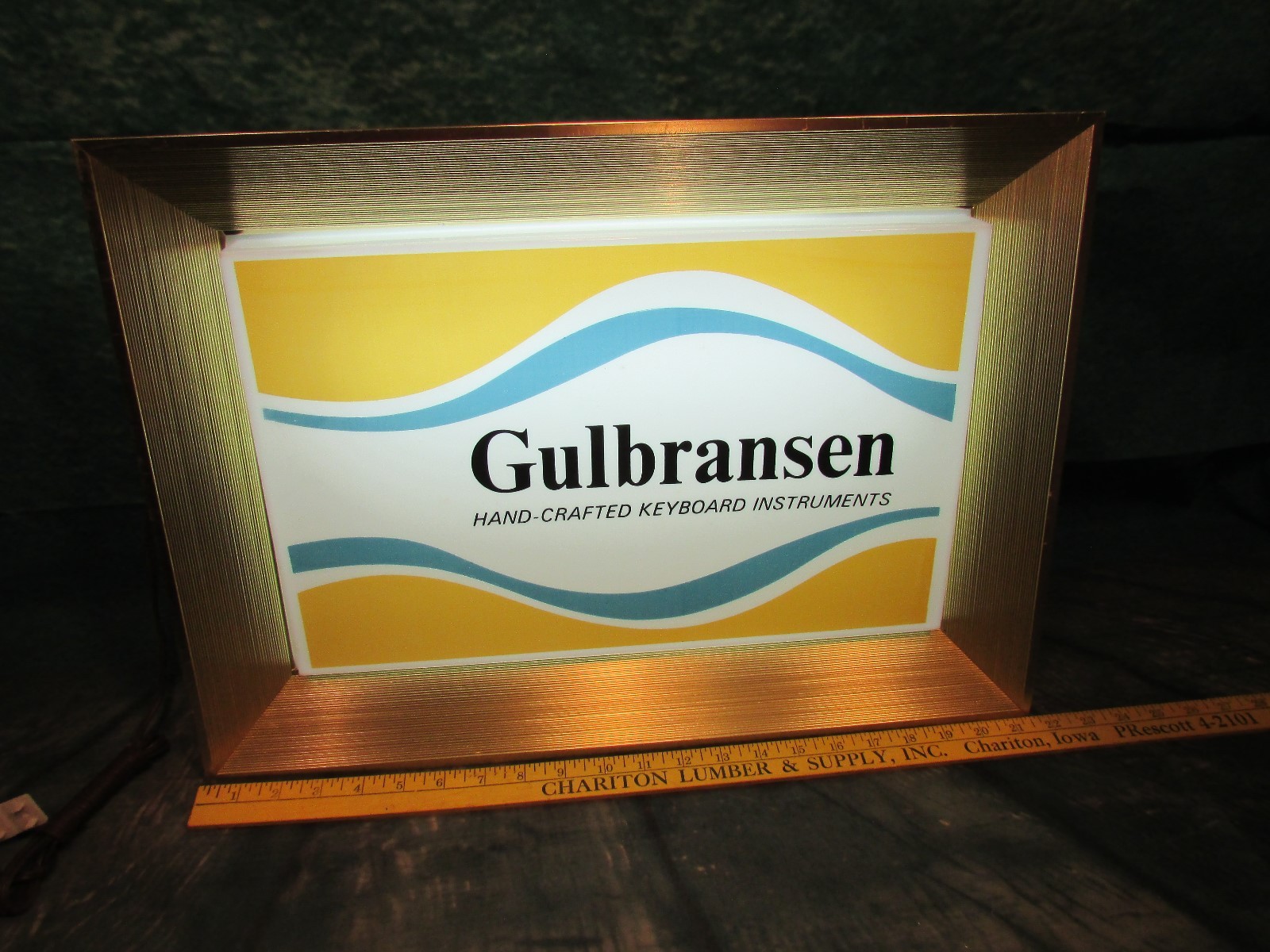 Gulbransen Light up store sign Vintage works great Keyboard Piano instruments