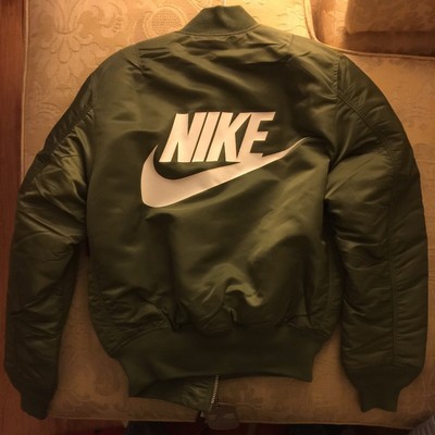 nike alpha industries bomber jacket