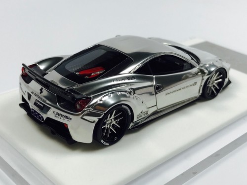 Pre-owned Dolce & Gabbana 1/43 D&g Ms Davis & Giovanni Lb Widebody Ferrari 458 Chrome Silver