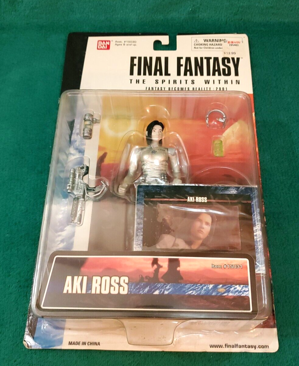 Final Fantasy The Spirits Within - Aki Ross Figure - Sealed on Card - Ban Dai