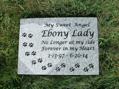 Personalized pet memorial head stone grave marker- ...