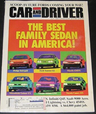 Car & Driver July 1993-Best Family Sedan, Dinan BWM