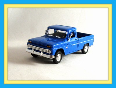 1966 CHEVROLET C10 PICK-UP TRUCK,BLUE WELLY 1/32 DIECAST CAR COLLECTOR'S MODEL