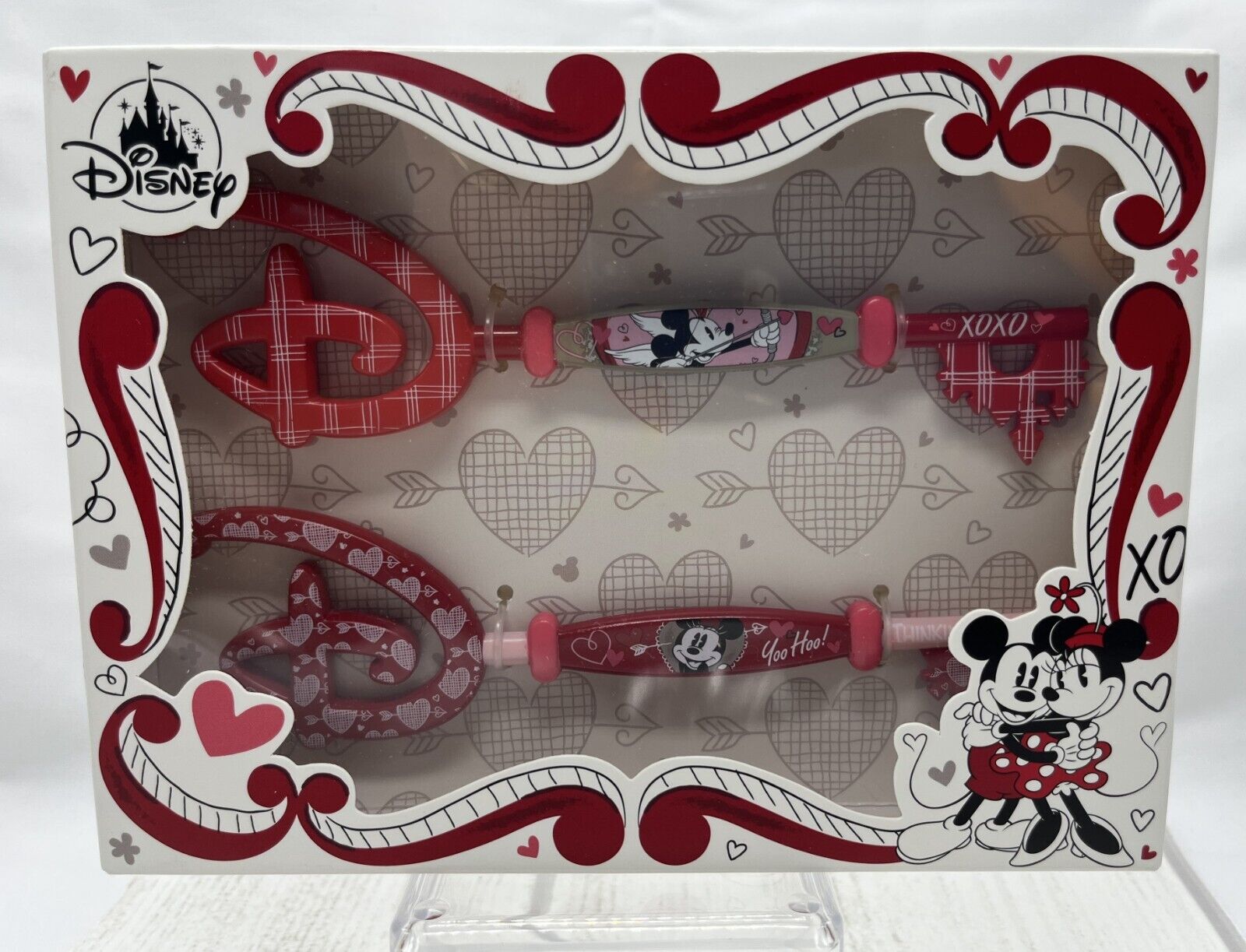 Disney - Mickey and Minnie Mouse Collectible Key Set  Valentine's Day - New