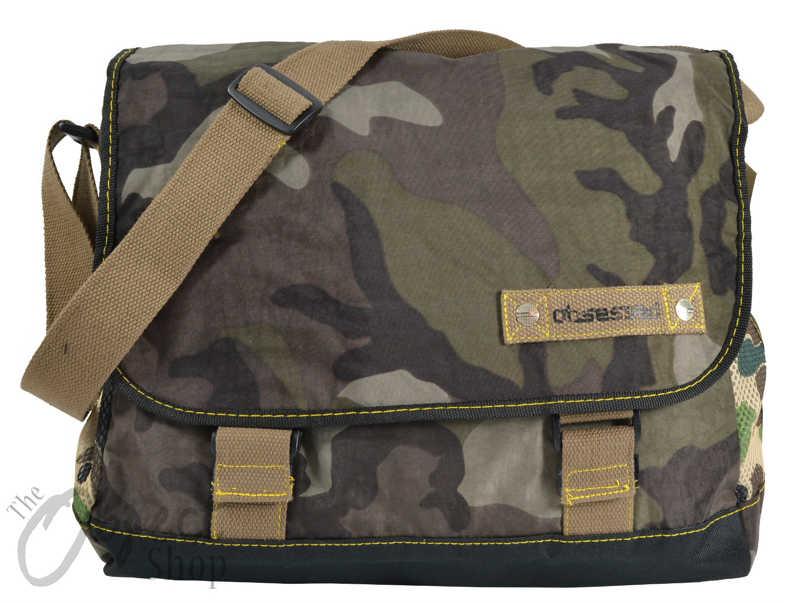 Obsessed Camouflage Camo Large Shoulder Cross Body Bag Travel School