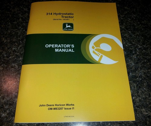 NEW ORIGINAL JOHN DEERE 314 OPERATORS MANUAL ...