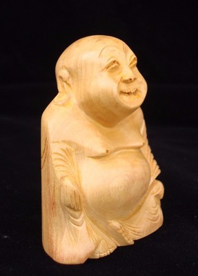 Happy Man laughing Buddha statue art Craft Good luck handmade gift decor